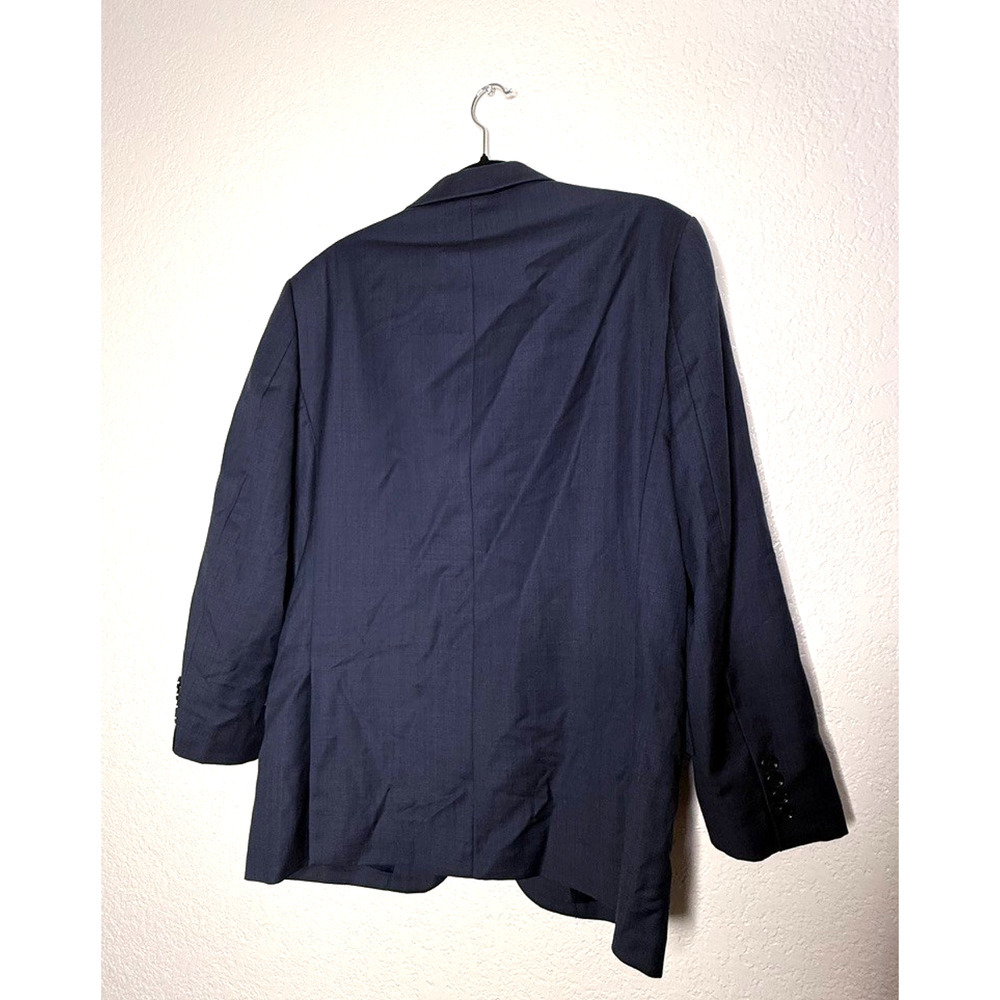 J. Crew Thompson Wool Men 40R Blue 2 Button Double Vent Sportscoat Tuxedo Suit - Picture 5 of 9